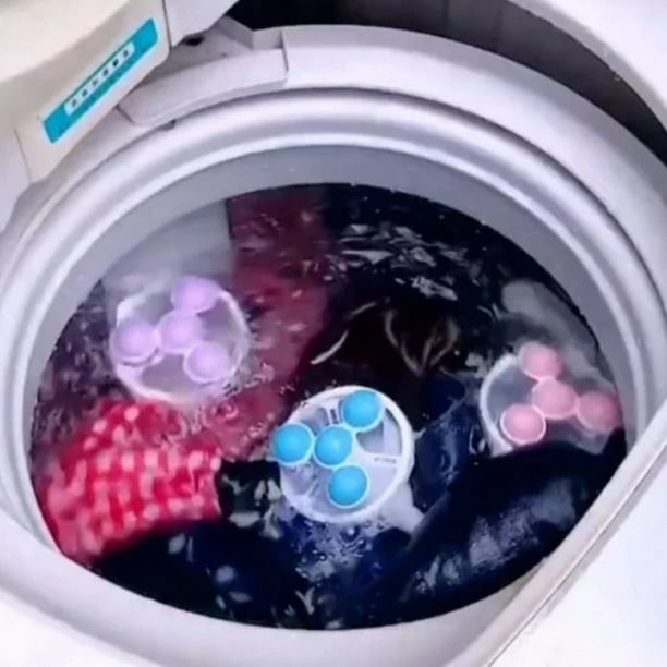 Bolas de lavado de ropa, 3 piezas Lavadora de burbujas de empuje Bolas de  lavado de burbujas de empuje Bolas de lavandería Características mejoradas
