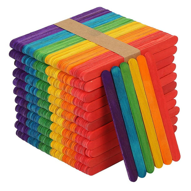 300 Piezas Palitos de Madera Multicolores para Manualidades