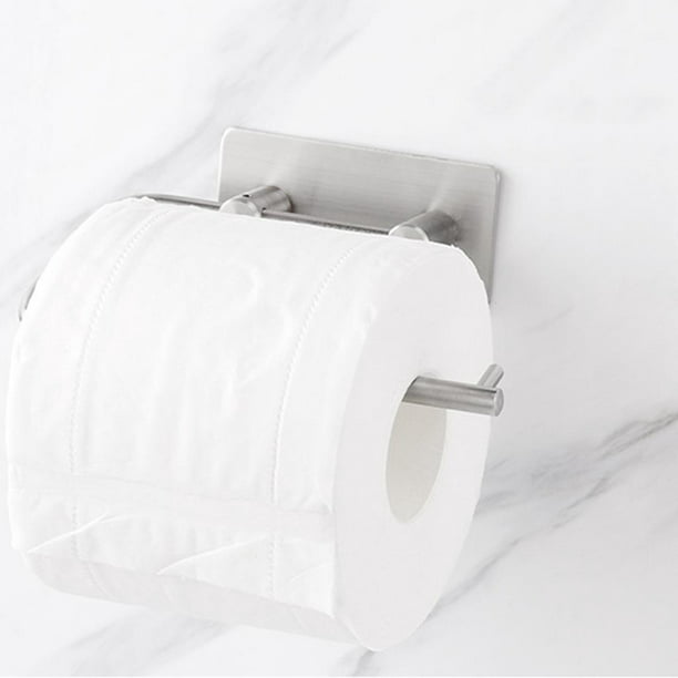 Portarrollos de papel higiénico adhesivo de acero inoxidable 304, soporte  para bolas de baño, toalla de papel montada en la pared, estante para  cocina y baño, Moda de Mujer