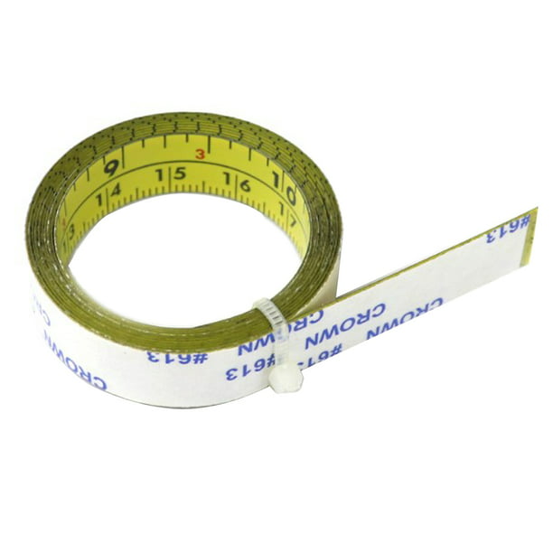 Cinta métrica autoadhesiva, regla de banco de trabajo de 4.9 ft, cinta  adhesiva con parte trasera de cinta métrica imperial y métrica, adhesivo de