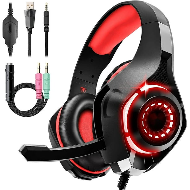 Auriculares inalámbricos Bluetooth con micrófono, auriculares para juegos  Ps4 para PC Xbox One Ps5 azul