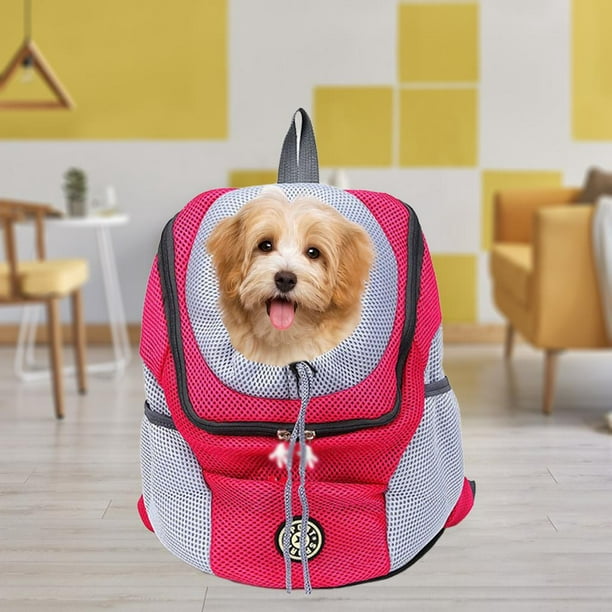 Mochila para Perro Bolsas para Mascotas Portador de Viaje de Doble Hombro