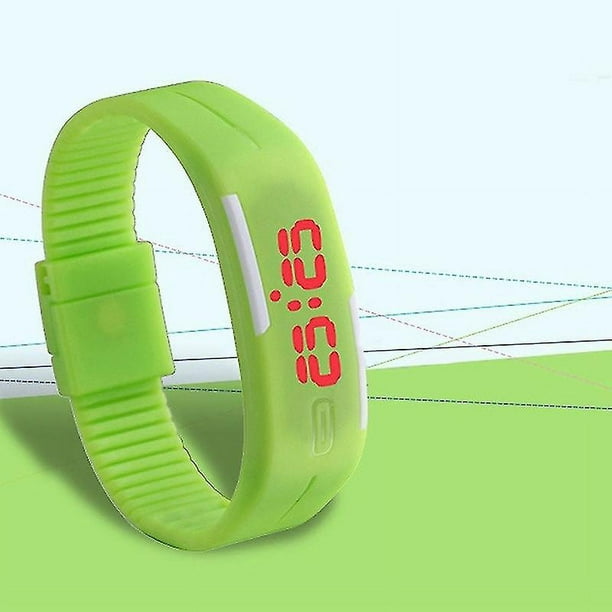 Pulsera de reloj digital - Correa de silicona Pantalla LED Deporte Fitness