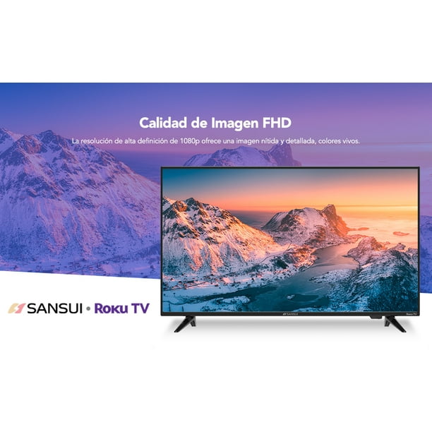 Pantalla Sansui LED Smart TV de 55 Pulgadas 4K/UHD SMX55P7UR con Roku TV