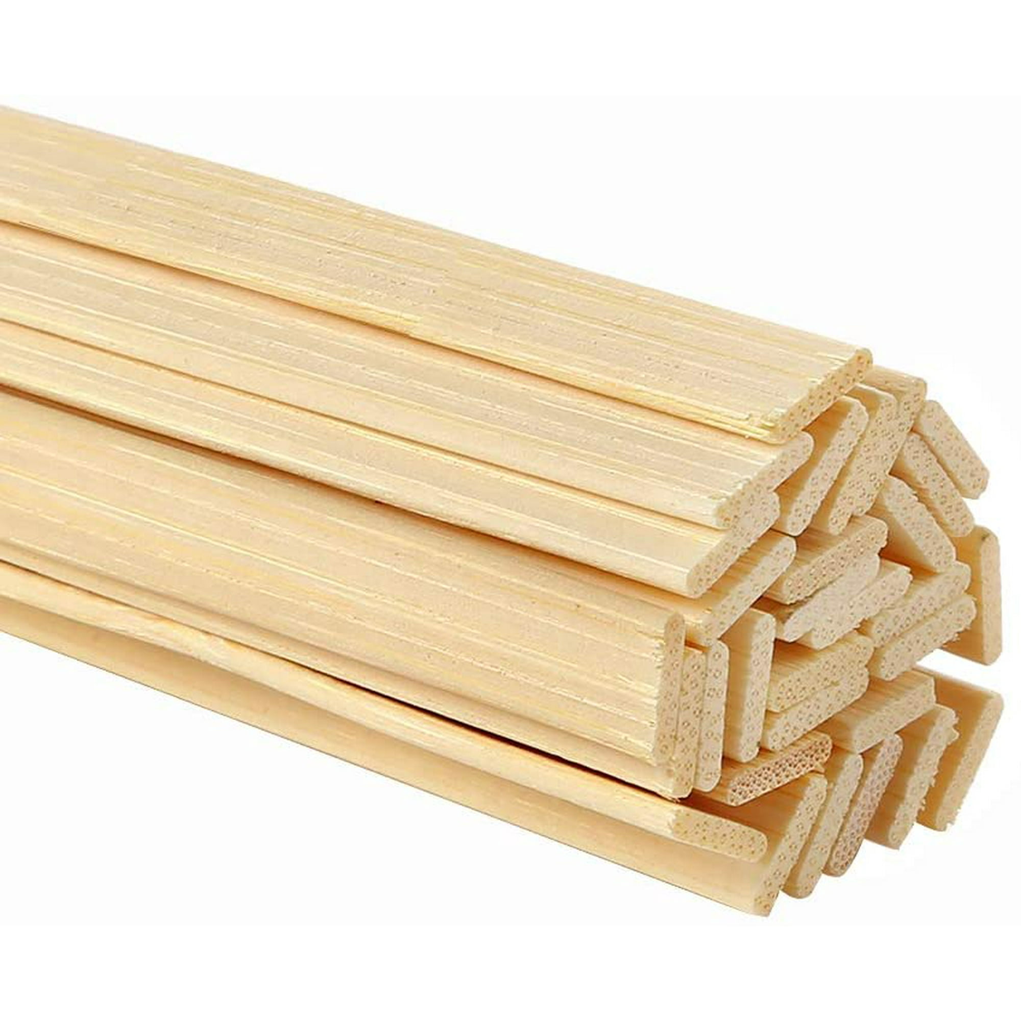 Juego Combinación Palos Madera Bambú Varios Tamaños, 50 Uds., 30cm