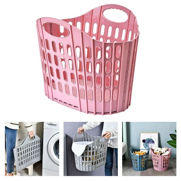  Cesta plegable de plástico para la colada: cestas plegables  para la ropa sucia – cesta plegable para lavado y almacenamiento 43L  (dorado) : Hogar y Cocina