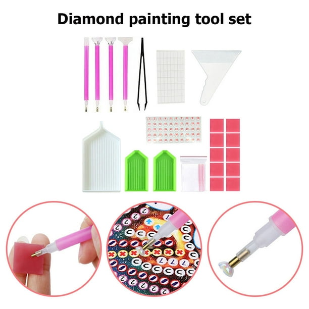 Cuadros Decorativos Juego de bolígrafos para pintar con diamantes de resina  5D 13 Wdftyju piezas de Metal con puntas de repuesto bolígrafo multipunto
