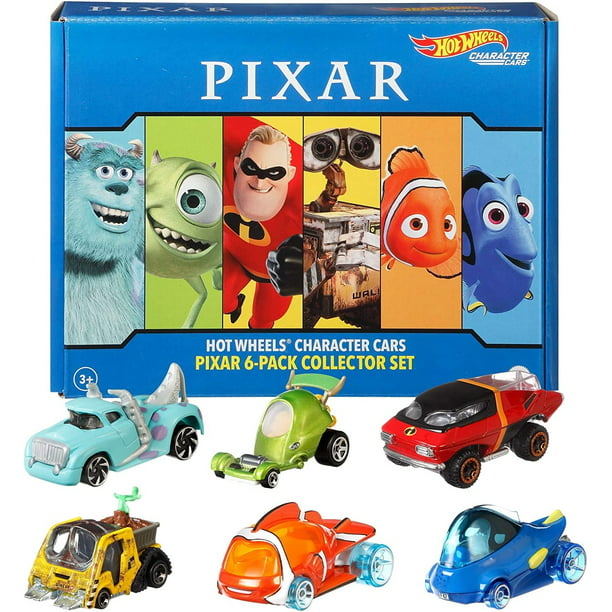 Hot Caracteres Cars 6-Pack: Disney y Pixar, 6 1:64 Vehículos para coleccionistas y Wheels Hot | Walmart en línea