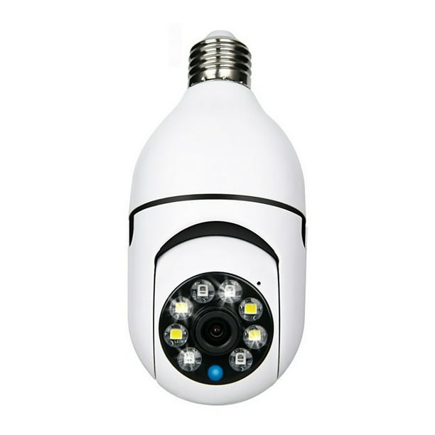 Cámara de vigilancia Cámara IP E27 bombilla de vigilancia 8 LED negra