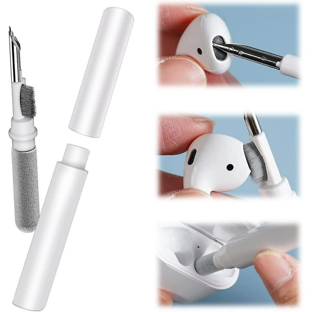 Pluma de limpieza Bluetooth para auriculares inalámbricos, kit de limpieza  para Airpods Pro 1 2 - Herramientas de limpieza de estuche para auriculares  Bluetooth (blanco-blanco) YONGSHENG 8390606205049