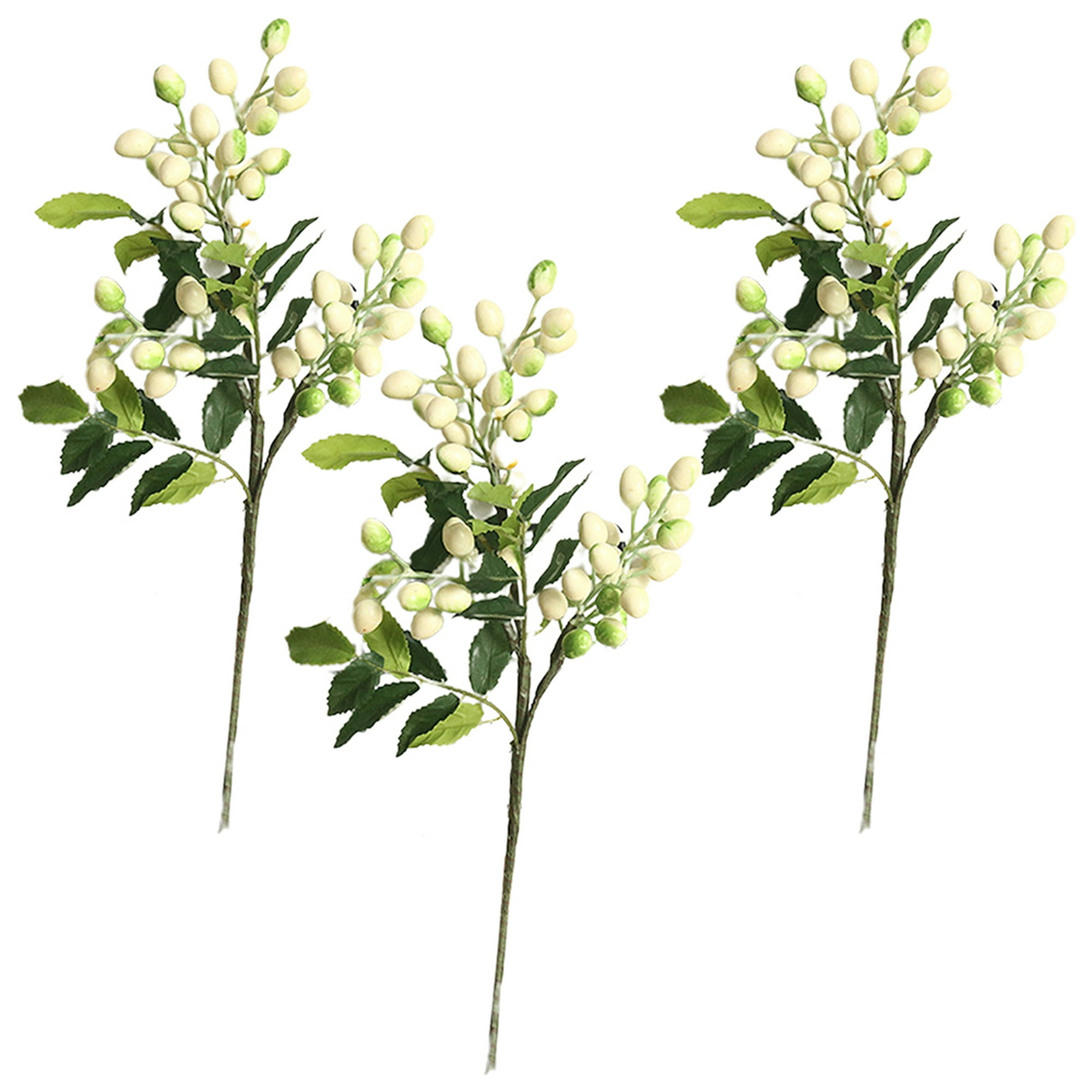 3 uds hojas de olivo artificiales con frutas ramas de olivo de imitación  plantas verdes para decorac Zhivalor CPB-SSW2158-1