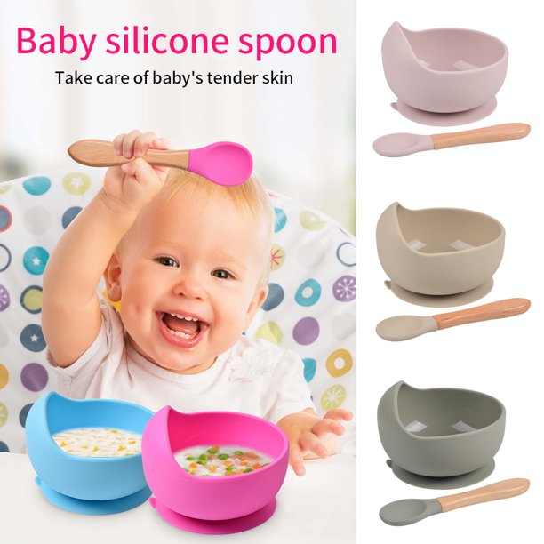 Cuchara de alimentacion para bebes de Silicona 