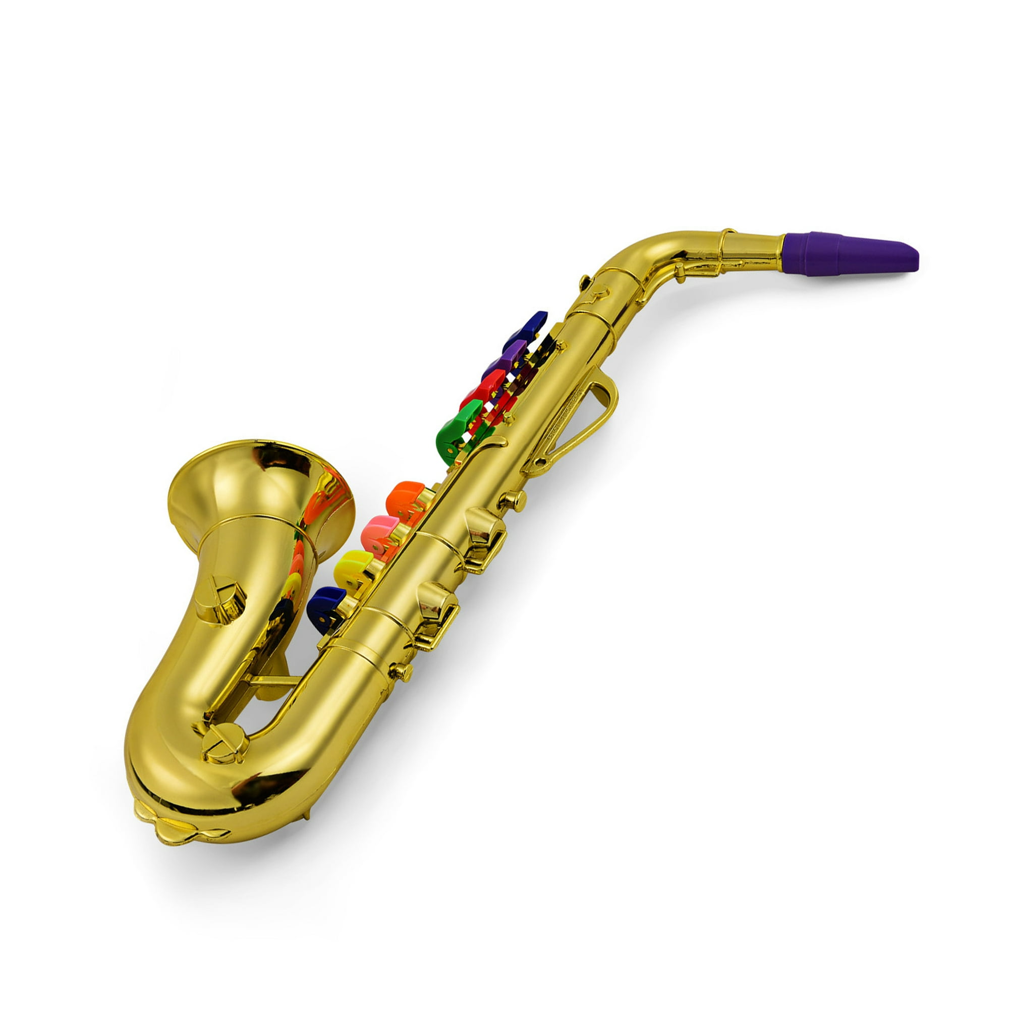 Trompeta Saxofon De Juguete Para Niños Metalica Set De 2 Instrumentos Regalo