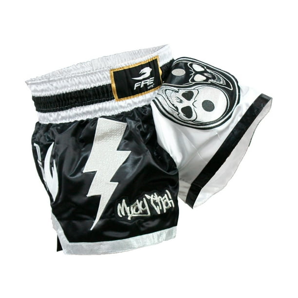  Tuff - Shorts deportivos para Muay Thai Shorts para artes  marciales, ropa de Gimnasio para entrenamiento., Negro, S : Ropa, Zapatos y  Joyería