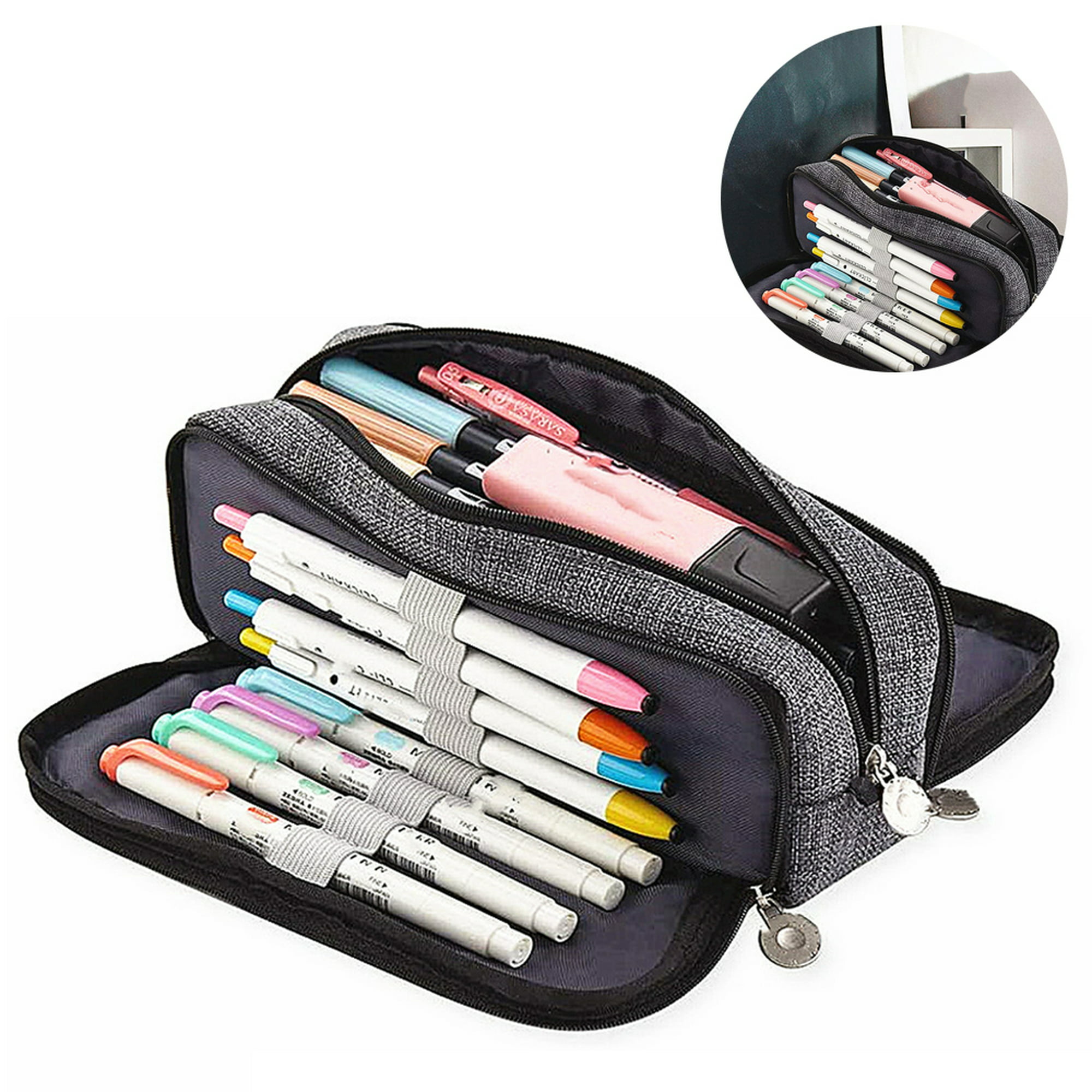 Cabilock 48 lápices de colores para adultos, soporte para bolígrafos,  estuche para lápices, estuche para lápices, estuches para adultos,  portalápices