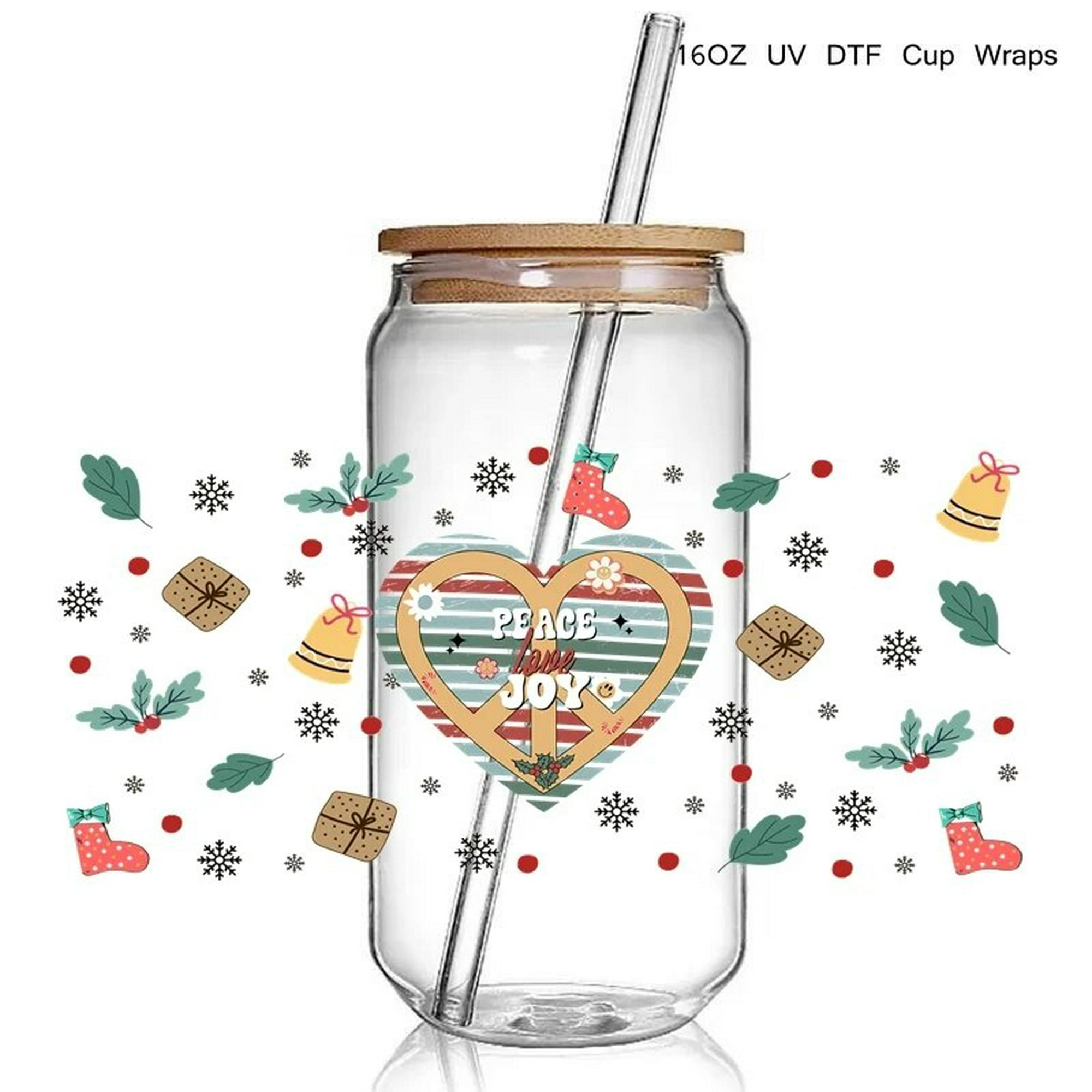 30+New Best Seller Lovely Christmas Design 3D UV DTF Cup Wrap