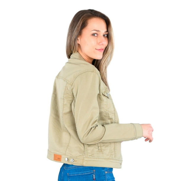 Chamarra Oggi Mujer Corte Slim Gabardina Khaki OGGI JEANS CHAMARRA DAMA ARENA