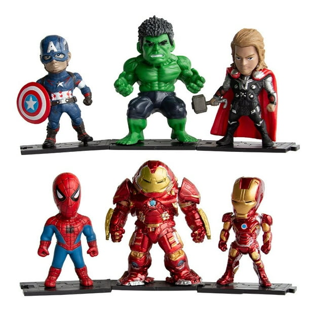 Figuras Muñecos Avengers Colección 6 Spiderman Hulk Ironman - NITRON