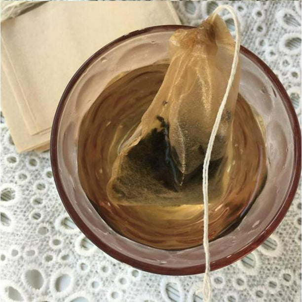 Bolsitas de té vacías 100x Bolsas de Vacías para té Hierbas con Cordón  Cocina , Color natural9x7cm Color natural_9x7cm Magideal Bolsitas de té  vacías