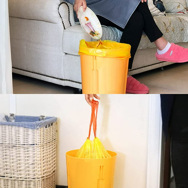 Bolsas de basura de 20 l, bolsa práctica de 45 x 50 cm con cordón de 75  piezas, bolsa de basura resistente al desgarro para baño para el hogar y la  oficina