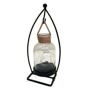 Lámpara de Mesa Frasquito Vintage De 3 Pilas AAA (No Incluidas) Negro CHIC-FANTASY Para Decoración De Acero