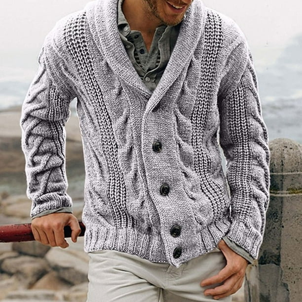 Suéter de cuello alto para hombre Otoño Invierno Suéter de punto cálido con  cuello redondo para hombre para mantener el calor Suéter para hombres
