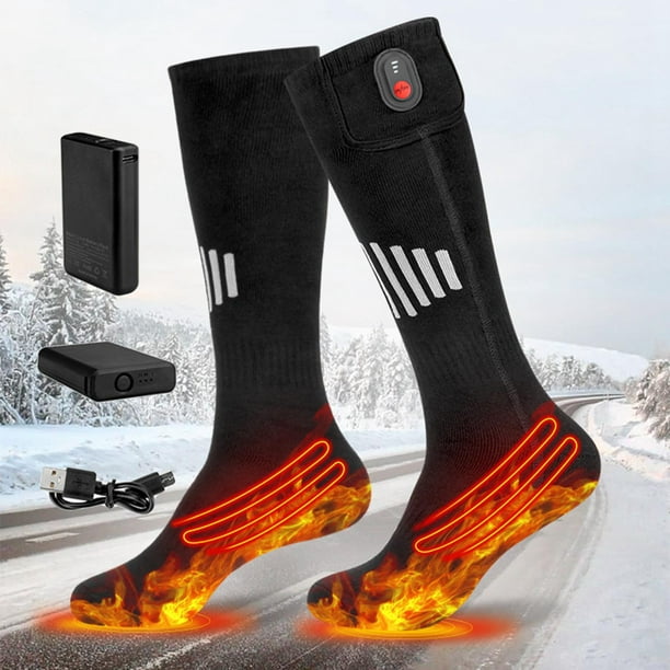 Comprar Calcetines térmicos eléctricos para hombre y mujer, calentadores de  pies de invierno, calcetines térmicos