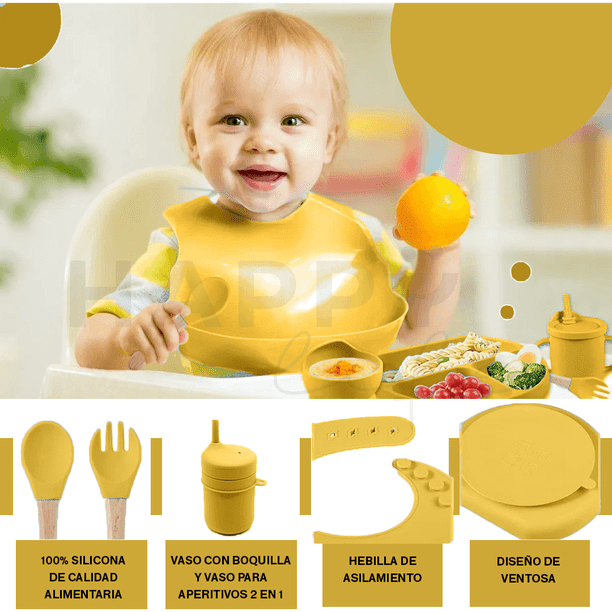 Set Completo de Alimentación para Bebé/Toddler - 6 piezas (Plato