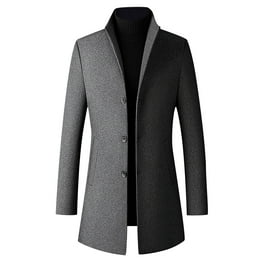 Invierno Abrigo de Lana de Los Hombres Slim Fit Chaqueta Para Hombre de La  Moda prendas de Vestir Exteriores caliente Chaquetas Casuales Abrigo de  Lana Pea Coat Plus Size XXXXL