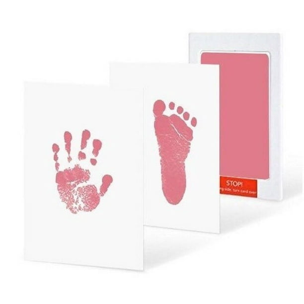 Kit de huellas y manos para bebé recién nacido, almohadillas de tinta, marco  de fotos, Impresión de manos, accesorios de recuerdo para niños pequeños,  regalo de Baby Shower seguro y limpio