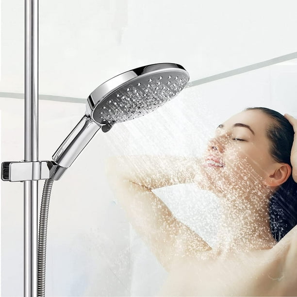 Soporte para alcachofa de ducha, soporte para ducha de mano ajustable,  giratorio 35°, soporte para ducha de mano para riel de ducha de 20-29 mm de  diámetro, soporte para ducha de ABS