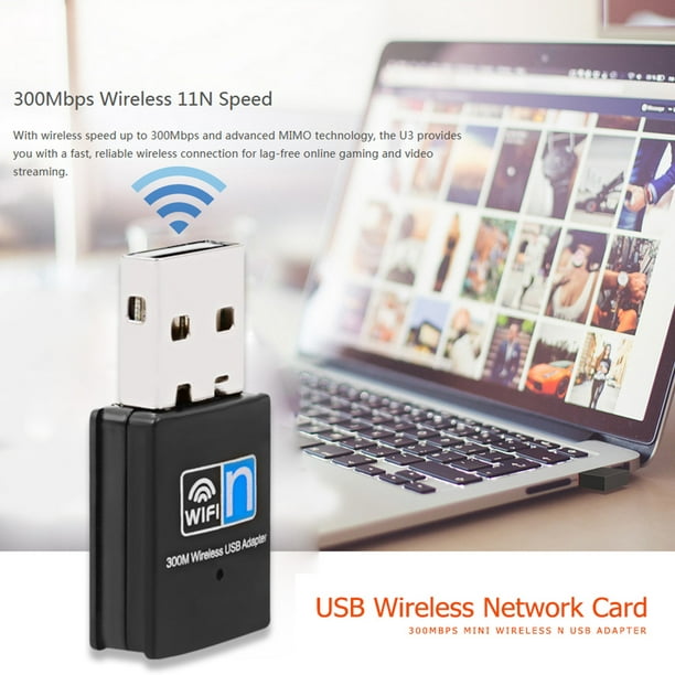 apoyo amplio danés Adaptador Wi-Fi USB Adaptador WiFi USB 2.0 300Mbps 2.4GHz 802.11 n/g/b  Adaptadores de red inalámbrica USB JShteea Nuevo | Walmart en línea