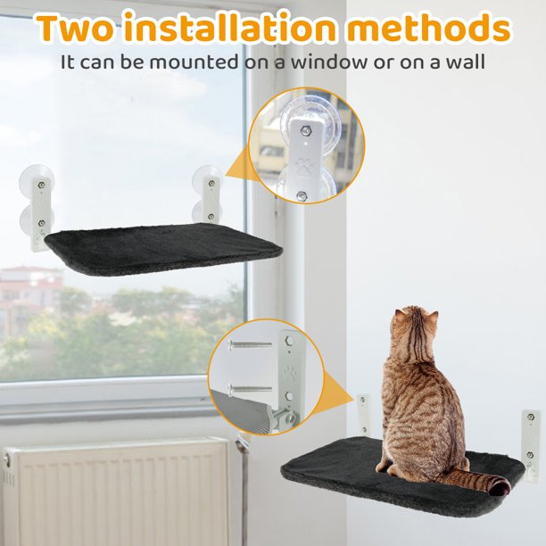 Percha de ventana para gatos, Hamaca para gatos, Cama con ventana