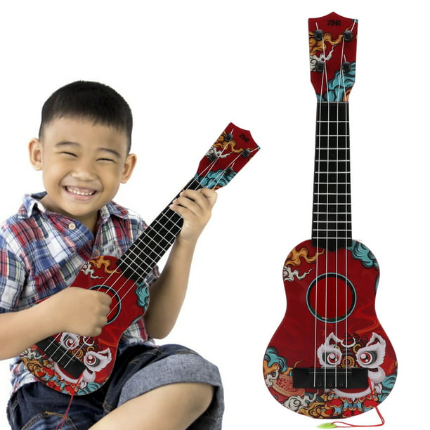 Juguetes de guitarra para niños, ukelele de juguete para niños, cuerda de  acero inoxidable mini para educación temprana para aprendizaje de