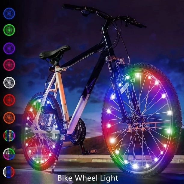 Luz LED impermeable para rueda de bicicleta, 2 metros, 20 luces de