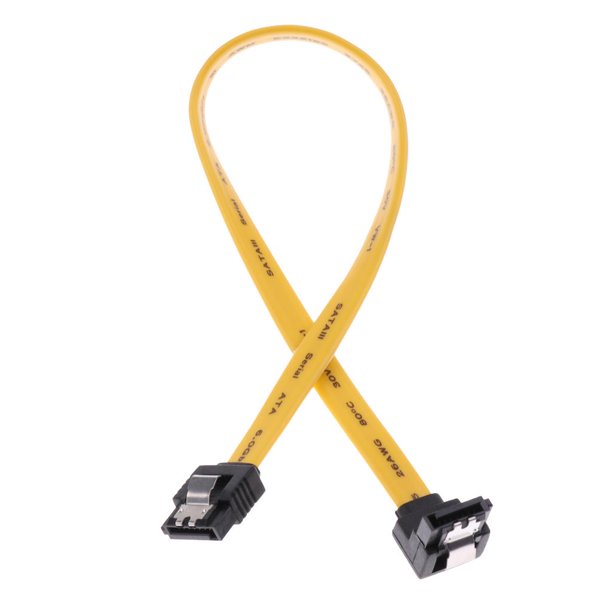 Cable SATA III amarillo de 19 pulgadas con cierre