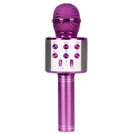 Micrófono de Karaoke para Niña: 7 8 9 10 Años Niña Regalos, Niña Juguetes  Edad 3 4 5 6, Micrófono de canto inalámbrico Bluetooth con luz  LED, Cumpleaños para niña niño (negro) oso de fresa Electrónica