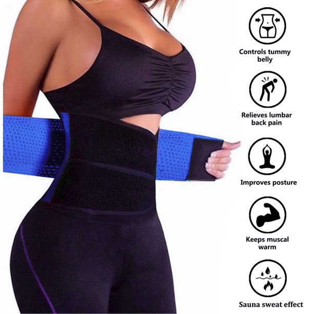 Cinturón Moldeador De Cintura Magic Sticker Body Shaper Belt Elástico  Ajustable Cintura Trainer Band (XXL Azul) Tmvgtek Para Estrenar