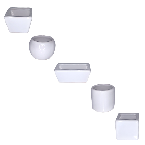 Conjunto De 3 Suculentas Artificiales En Macetas Geométricas | Meses