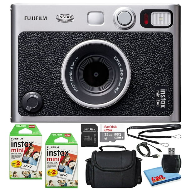 Fujifilm Instax Mini EVO Instant Film Camera with 40 Films + 32GB microSD  Card FUJIFILM 16745183_B02