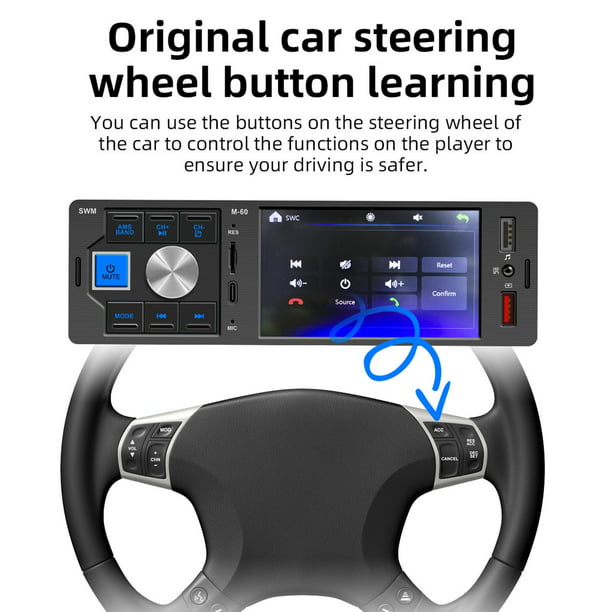 Radio con pantalla plegable para coche, reproductor Multimedia con