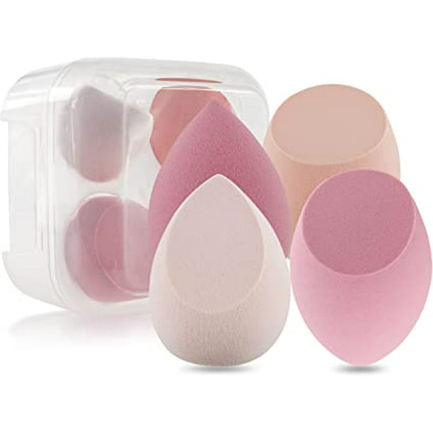 FRCOLOR 6 juegos de belleza pluma cosmética licuadora esponja maquillaje  polvo esponja base esponja polvo licuadora limpieza facial portátil  licuadora