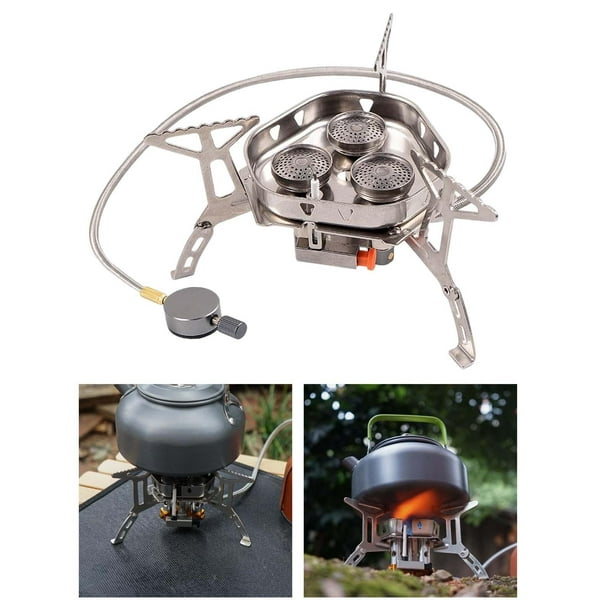 prueba Quemaes de gas portátiles para Cocina de camping para de senderismo  Baoblaze Quemador De Estufa De Gas