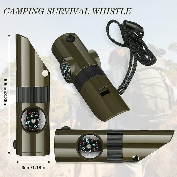 5pcs Kit de supervivencia para acampar con cordón Brújula de
