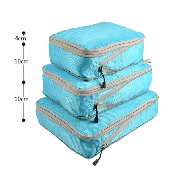 Paquete de 3 bolsas de almacenamiento de equipaje de viaje, organizador de  toallas, Maleta portátil, accesorio de embalaje, viaje de senderismo  Almacenamiento y organización del hogar lago azul Toystoory HA2406-02