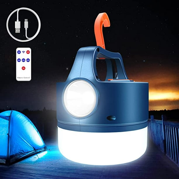 LED Lampara Linterna Portátil Solar & USB Recargable Luz De Tienda Camping  Luces