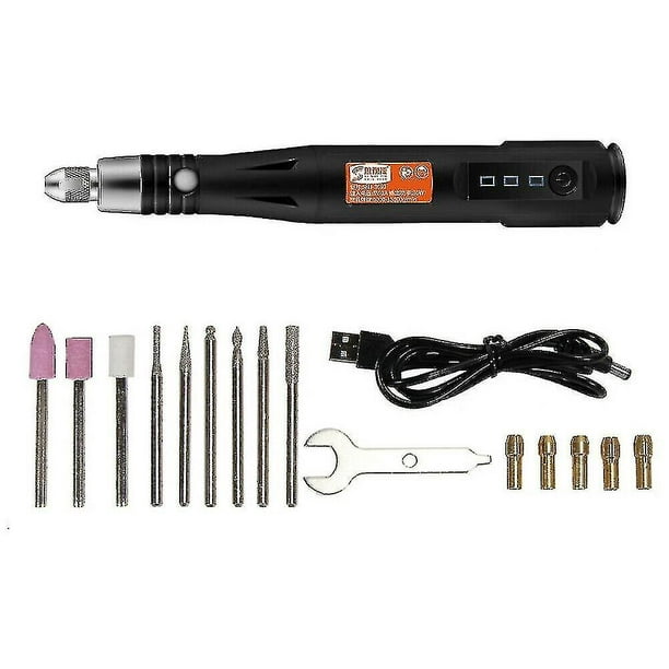 Mini amoladora eléctrica, herramienta rotativa, pluma de grabado USB y  brocas (hy) YONGSHENG 8390612500299