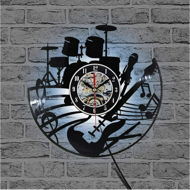 ACDC - Reloj de pared con disco de vinilo de rock, obtén una decoración  única de pared para dormitorio o sala de estar, ideas de regalo para él y  ella