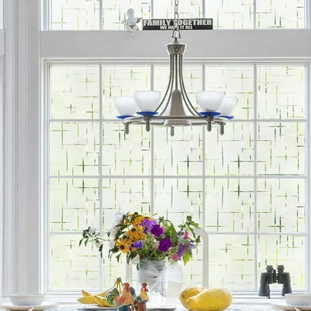 Película para ventana Película de privacidad Vinilo Adhesivo para vidrio de  ventana Resiste 96% Calor UV Adhesivo para ventana translúcido Fácil de  decorar Reutilizar para baño Cocina Oficina 40x200 c