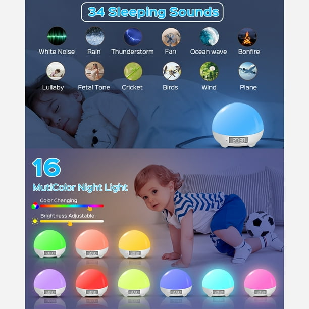 Máquina de sonido de sueño de bebé de máquina de ruido blanco inteligente  16 millones